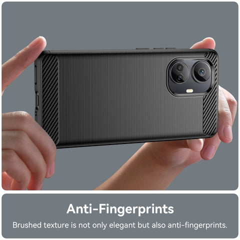 Brushed Texture Carbon Fiber TPU Phone Case, For Realme 10 Pro+