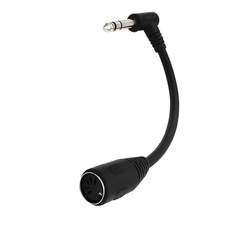 JUNSUNMAY 6.35mm 1/4 inch Male to Female 5 Pin MIDI Audio Stero Adapter, Cable Length: 20cm, Cable Length: 20cm