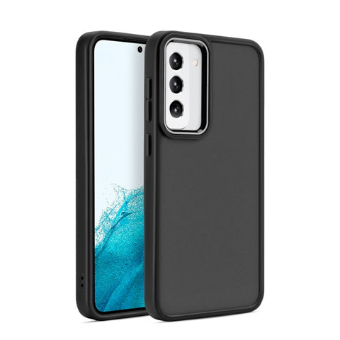 Shield Skin Feel PC Metal Lens Frame Phone Case, For Samsung Galaxy S23 5G, For Samsung Galaxy S23+ 5G, For Samsung Galaxy S23 Ultra 5G
