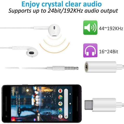Type C to 3.5mm Female Headphone Jack Adapter for Samsung Galaxy S22 S22+ S21 S21+ S20 S20+ Ultra Note 20 Note 10 Plus S10 Plus S10e S9+ S8 Plus, DS-NO10T35