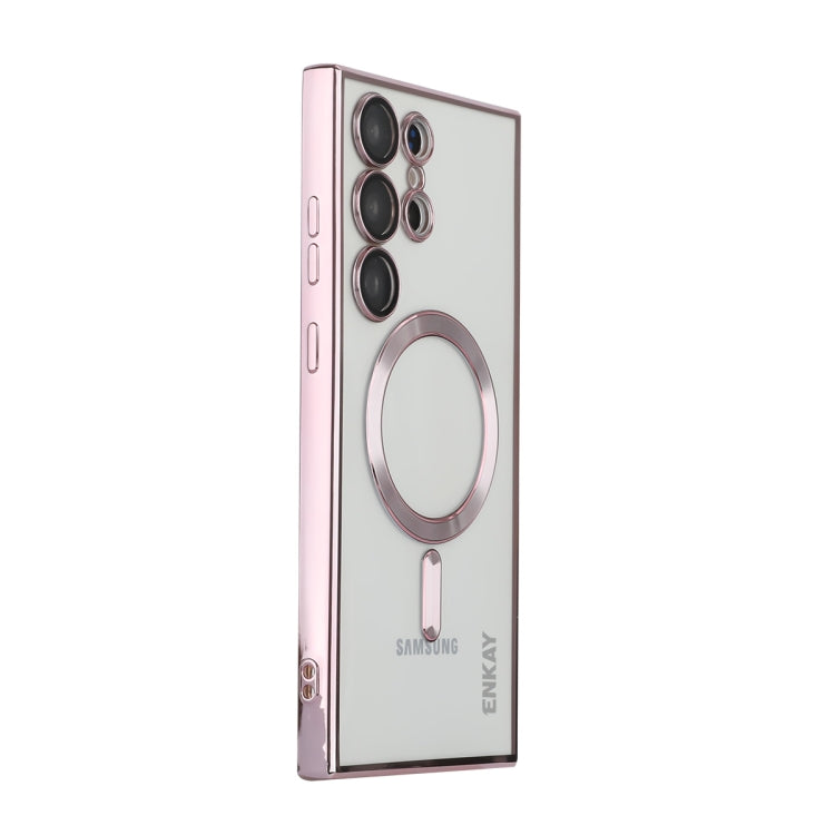 For Samsung Galaxy S23 Ultra 5G ENKAY Electroplated MagSafe Shockproof TPU Phone Case with Lens Film, For Samsung Galaxy S23 Ultra 5G