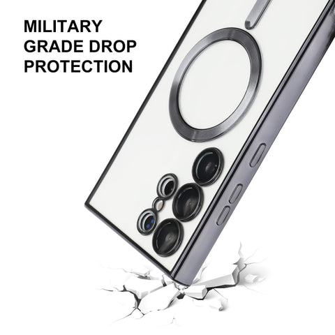 For Samsung Galaxy S23 Ultra 5G ENKAY Electroplated MagSafe Shockproof TPU Phone Case with Lens Film, For Samsung Galaxy S23 Ultra 5G