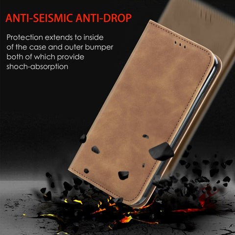 Retro Skin Feel Magnetic Leather Phone Case, For Galaxy S26 FE 5G, For Galaxy S26+ 5G, For Galaxy S26 Ultra 5G, For Galaxy S26 5G, For Galaxy A57 5G, For Galaxy A37 5G, For Galaxy A27 5G, For Galaxy S25 5G