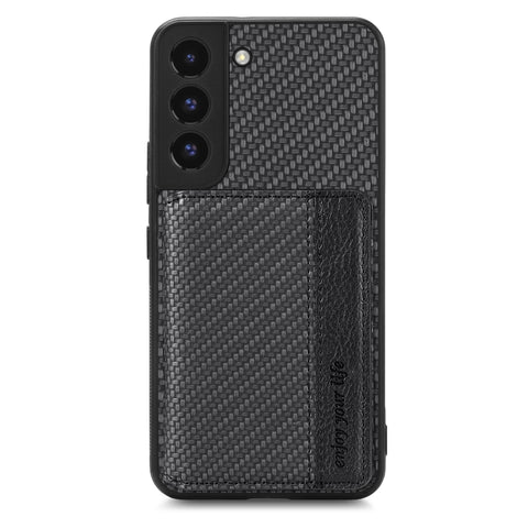 Carbon Fiber Magnetic Card Wallet Bag Phone Case, For Samsung Galaxy S22 5G, For Samsung Galaxy S22+ 5G, For Samsung Galaxy S22 Ultra 5G, For Samsung Galaxy S21 5G, For Samsung Galaxy S21+ 5G, For Samsung Galaxy S21 Ultra 5G, For Samsung Galaxy S20 FE ...