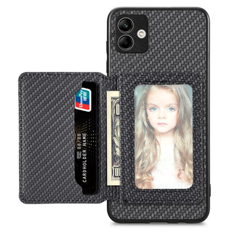 Carbon Fiber Magnetic Card Wallet Bag Phone Case, For Samsung Galaxy S22 5G, For Samsung Galaxy S22+ 5G, For Samsung Galaxy S22 Ultra 5G, For Samsung Galaxy S21 5G, For Samsung Galaxy S21+ 5G, For Samsung Galaxy S21 Ultra 5G, For Samsung Galaxy S20 FE ...