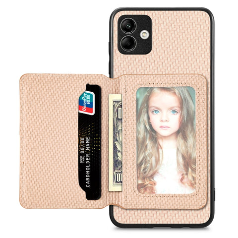 Carbon Fiber Magnetic Card Wallet Bag Phone Case, For Samsung Galaxy S22 5G, For Samsung Galaxy S22+ 5G, For Samsung Galaxy S22 Ultra 5G, For Samsung Galaxy S21 5G, For Samsung Galaxy S21+ 5G, For Samsung Galaxy S21 Ultra 5G, For Samsung Galaxy S20 FE ...
