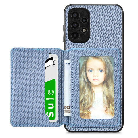 Carbon Fiber Magnetic Card Wallet Bag Phone Case, For Samsung Galaxy S22 5G, For Samsung Galaxy S22+ 5G, For Samsung Galaxy S22 Ultra 5G, For Samsung Galaxy S21 5G, For Samsung Galaxy S21+ 5G, For Samsung Galaxy S21 Ultra 5G, For Samsung Galaxy S20 FE ...
