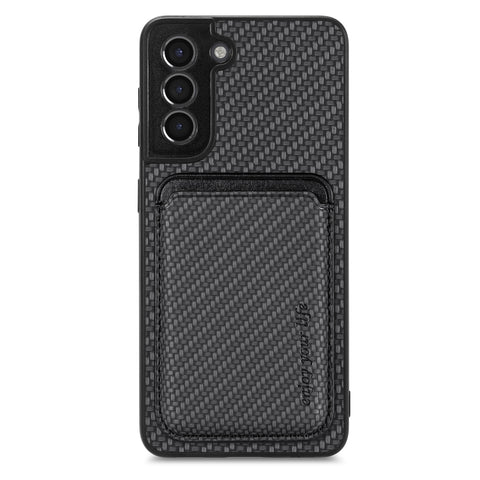 Carbon Fiber Leather Card Magsafe Magnetic Phone Case, For Samsung Galaxy S22 5G, For Samsung Galaxy S22+ 5G, For Samsung Galaxy S22 Ultra 5G, For Samsung Galaxy S21 5G, For Samsung Galaxy S21+ 5G, For Samsung Galaxy S21 Ultra 5G, For Samsung Galaxy S2...