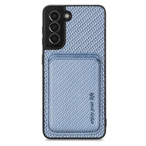 Carbon Fiber Leather Card Magsafe Magnetic Phone Case, For Samsung Galaxy S22 5G, For Samsung Galaxy S22+ 5G, For Samsung Galaxy S22 Ultra 5G, For Samsung Galaxy S21 5G, For Samsung Galaxy S21+ 5G, For Samsung Galaxy S21 Ultra 5G, For Samsung Galaxy S2...