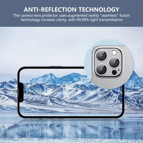 For iPhone 13 Pro / 13 Pro Max ENKAY Hat-Prince Anti-reflection Camera Lens Aluminium Alloy Tempered Glass Film, For iPhone 13 Pro / 13 Pro Max