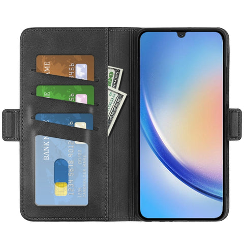 For Samsung Galaxy A24 4G / 5G Dual-side Magnetic Buckle Leather Phone Case, For Samsung Galaxy A24 4G / 5G