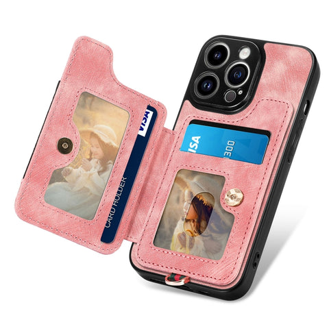 Retro Skin-feel Ring Multi-card Wallet Phone Case, For iPhone 12 mini, For iPhone 12, For iPhone 12 Pro, For iPhone 12 Pro Max, For iPhone 11, For iPhone 11 Pro, For iPhone 11 Pro Max, For iPhone X / XS