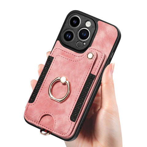 Retro Skin-feel Ring Multi-card Wallet Phone Case, For iPhone 12 mini, For iPhone 12, For iPhone 12 Pro, For iPhone 12 Pro Max, For iPhone 11, For iPhone 11 Pro, For iPhone 11 Pro Max, For iPhone X / XS