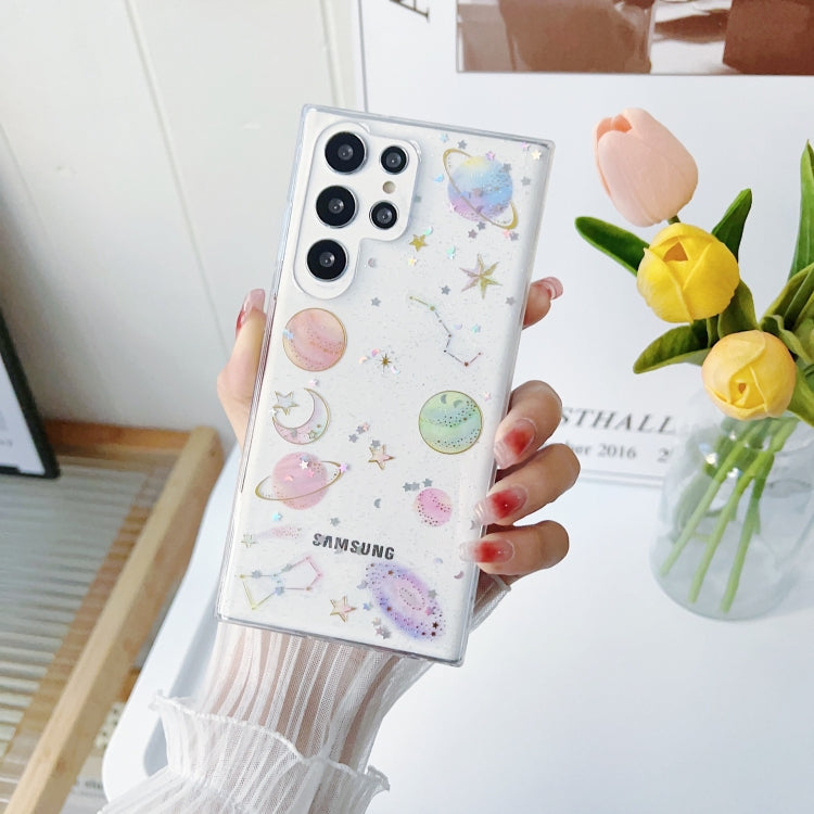 Cosmic Star Glitter Epoxy TPU Phone Case, For Samsung Galaxy S23 Ultra 5G, For Samsung Galaxy  A14 5G