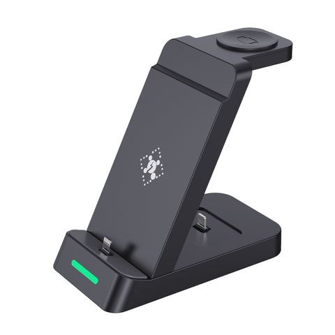 B20 18W 3 in 1 Wireless Charger Stand Charger Dock for iPhone Apple Watch Series, B20 for Apple