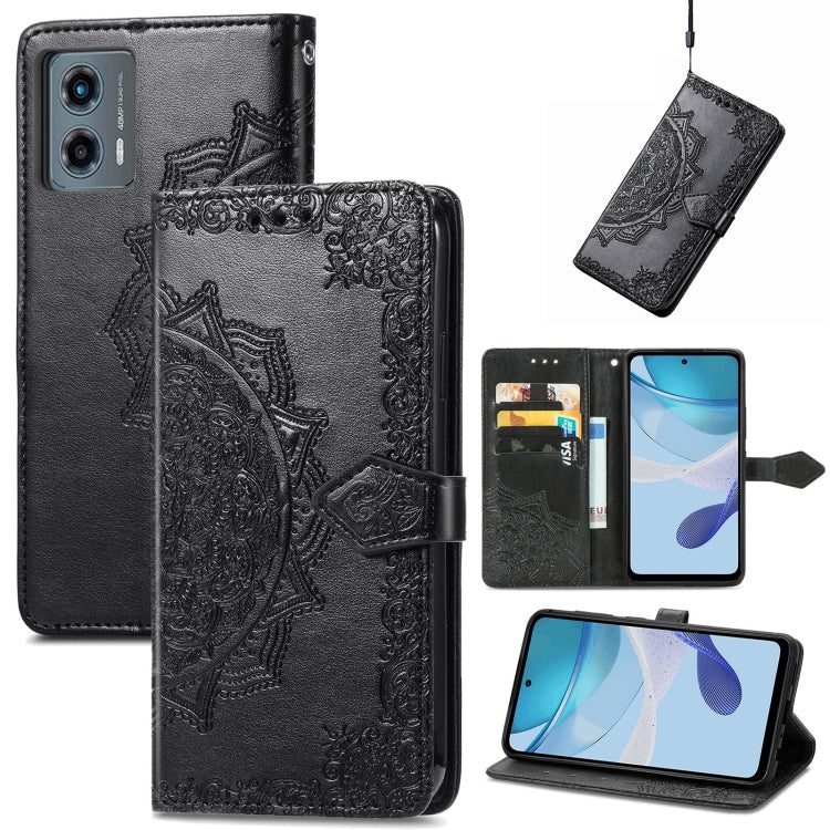 Mandala Flower Embossed Leather Phone Case, For Motorola Moto G 5G 2023