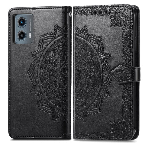 Mandala Flower Embossed Leather Phone Case, For Motorola Moto G 5G 2023