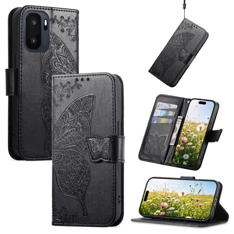 Butterfly Love Flower Embossed Leather Phone Case, For Oneplus Ace 6 Ultra, For OnePlus Nord 4, For OnePlus Ace 3, For OnePlus 12R, For OnePlus 12, For OnePlus Ace 2V