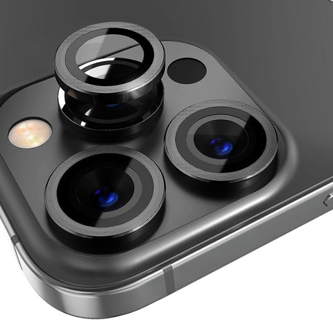 NORTHJO Camera Lens Protector Tempered Glass CD Vein Metal Ring Film, For iPhone 13 Pro / 13 Pro Max