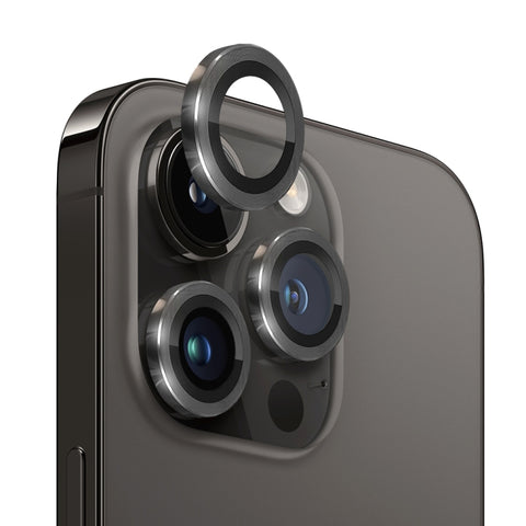 NORTHJO Camera Lens Protector Tempered Glass CD Vein Metal Ring Film, For iPhone 13 Pro / 13 Pro Max
