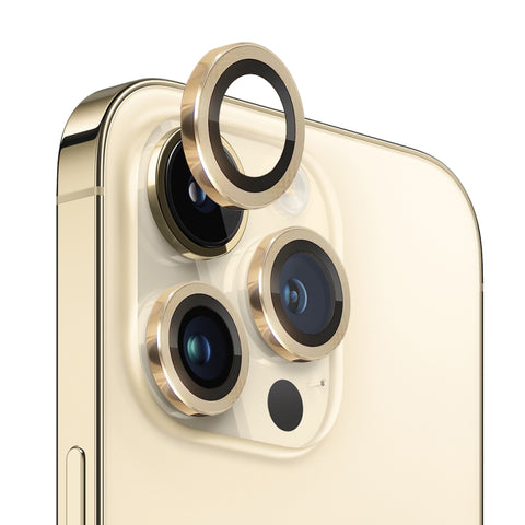 NORTHJO Camera Lens Protector Tempered Glass CD Vein Metal Ring Film, For iPhone 13 Pro / 13 Pro Max