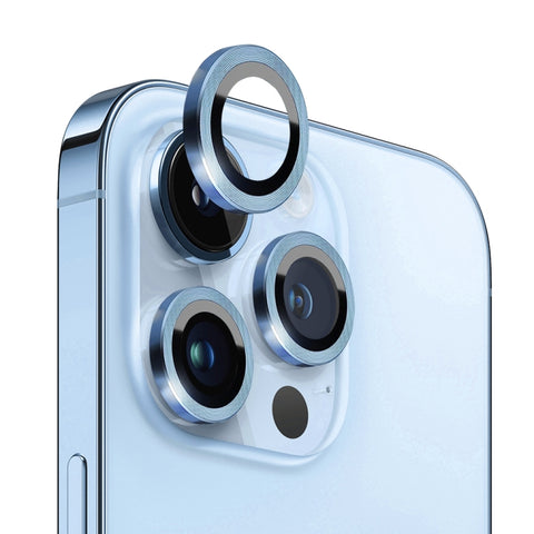 NORTHJO Camera Lens Protector Tempered Glass CD Vein Metal Ring Film, For iPhone 13 Pro / 13 Pro Max