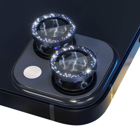 NORTHJO Camera Lens Tempered Glass Bling Glitter Metal Ring Film, For iPhone 13 / 13 mini