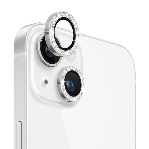 NORTHJO Camera Lens Tempered Glass Bling Glitter Metal Ring Film, For iPhone 13 / 13 mini