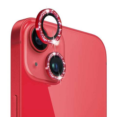 NORTHJO Camera Lens Tempered Glass Bling Glitter Metal Ring Film, For iPhone 13 / 13 mini