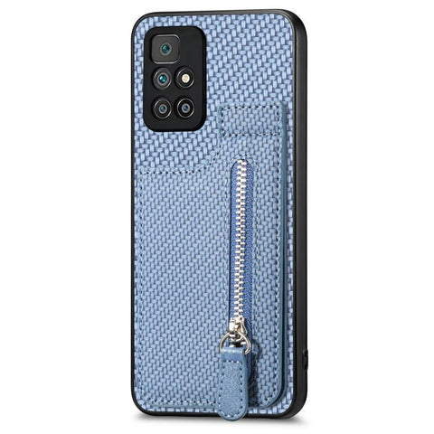 Carbon Fiber Vertical Flip Zipper Phone Case, For Xiaomi POCO M5 4G, For Redmi Note 11T Pro 5G, For Redmi 10C, For Redmi Note 11 4G, For Redmi 10, For Redmi Note 10 4G
