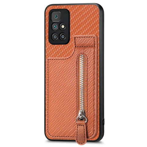 Carbon Fiber Vertical Flip Zipper Phone Case, For Xiaomi POCO M5 4G, For Redmi Note 11T Pro 5G, For Redmi 10C, For Redmi Note 11 4G, For Redmi 10, For Redmi Note 10 4G