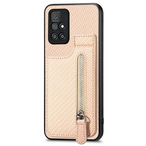 Carbon Fiber Vertical Flip Zipper Phone Case, For Xiaomi POCO M5 4G, For Redmi Note 11T Pro 5G, For Redmi 10C, For Redmi Note 11 4G, For Redmi 10, For Redmi Note 10 4G