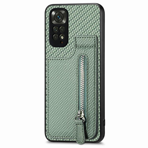Carbon Fiber Vertical Flip Zipper Phone Case, For Xiaomi POCO M5 4G, For Redmi Note 11T Pro 5G, For Redmi 10C, For Redmi Note 11 4G, For Redmi 10, For Redmi Note 10 4G