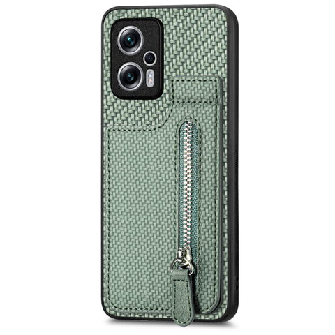 Carbon Fiber Vertical Flip Zipper Phone Case, For Xiaomi POCO M5 4G, For Redmi Note 11T Pro 5G, For Redmi 10C, For Redmi Note 11 4G, For Redmi 10, For Redmi Note 10 4G