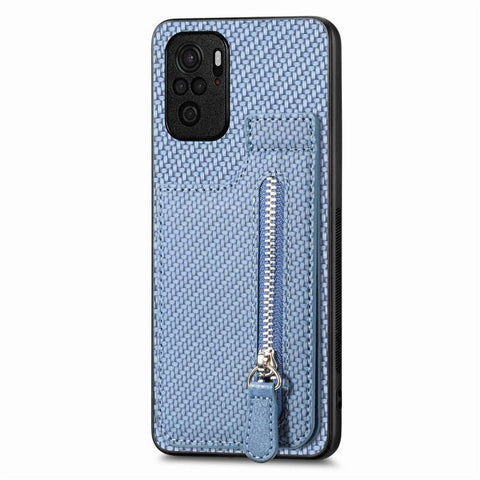Carbon Fiber Vertical Flip Zipper Phone Case, For Xiaomi POCO M5 4G, For Redmi Note 11T Pro 5G, For Redmi 10C, For Redmi Note 11 4G, For Redmi 10, For Redmi Note 10 4G