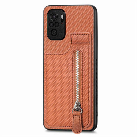 Carbon Fiber Vertical Flip Zipper Phone Case, For Xiaomi POCO M5 4G, For Redmi Note 11T Pro 5G, For Redmi 10C, For Redmi Note 11 4G, For Redmi 10, For Redmi Note 10 4G
