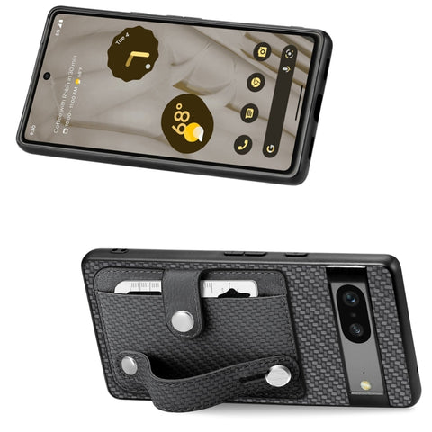 Wristband Kickstand Card Wallet Back Cover Phone Case with Tool Knife, For Google Pixel 7a