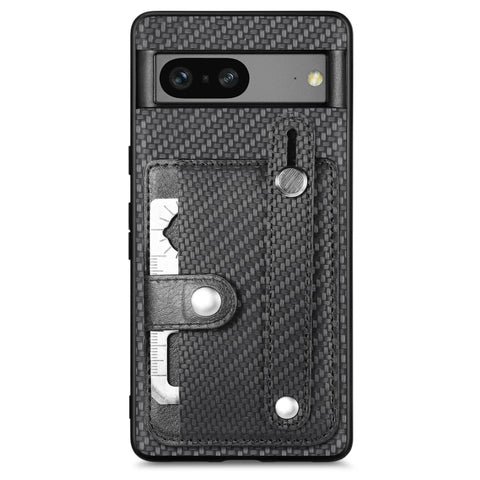 Wristband Kickstand Card Wallet Back Cover Phone Case with Tool Knife, For Google Pixel 7a
