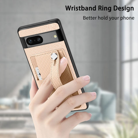 Wristband Kickstand Card Wallet Back Cover Phone Case with Tool Knife, For Google Pixel 7a