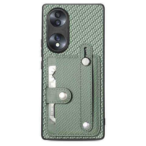 Wristband Kickstand Card Wallet Back Cover Phone Case with Tool Knife, For Honor 70