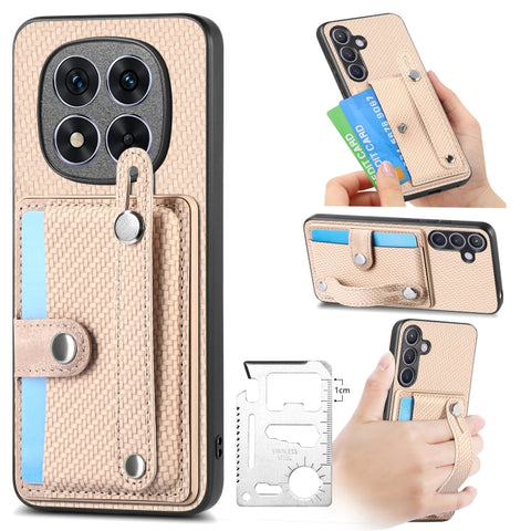 Wristband Kickstand Card Wallet Back Phone Case with Tool Knife, For Redmi 15C 5G / 4G Global 171mm, For Xiaomi 15T, For Redmi K80 Pro / Poco F7 Ultra, For Redmi K80 / Poco F7 Pro, For Redmi Turbo 4, For Xiaomi Poco X7 Pro, For Xiaomi 15 Pro           ...
