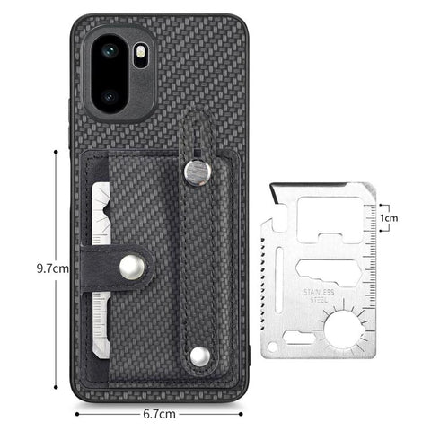Wristband Kickstand Wallet Back Phone Case with Tool Knife, For OnePlus Ace 6 / 6T / 15R, For OnePlus 15, For OnePlus Nord CE2 Lite 5G