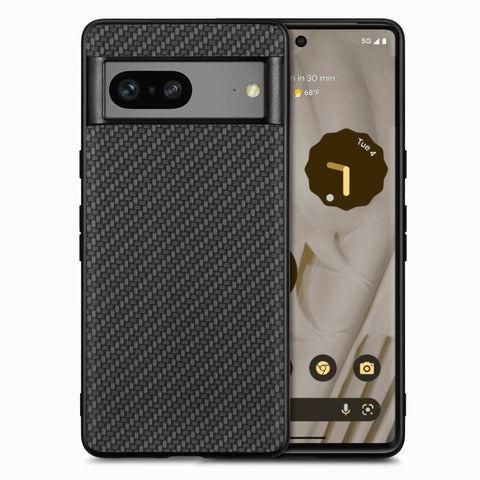 Carbon Fiber Texture Leather Back Cover Phone Case, For Google Pixel 11 Pro XL, For Google Pixel 11, For Google Pixel 11 Pro, For Google Pixel 10 Pro XL, For Google Pixel 9a, For Google Pixel 9 Pro XL, For Google Pixel 7a, For Google Pixel 6a          ...