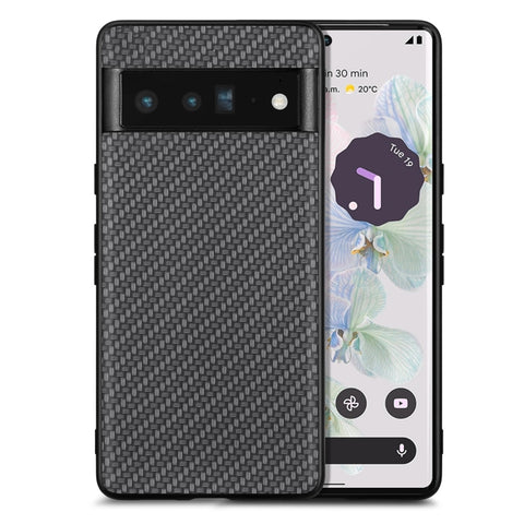 Carbon Fiber Texture Leather Back Cover Phone Case, For Google Pixel 11 Pro XL, For Google Pixel 11, For Google Pixel 11 Pro, For Google Pixel 10 Pro XL, For Google Pixel 9a, For Google Pixel 9 Pro XL, For Google Pixel 7a, For Google Pixel 6a          ...