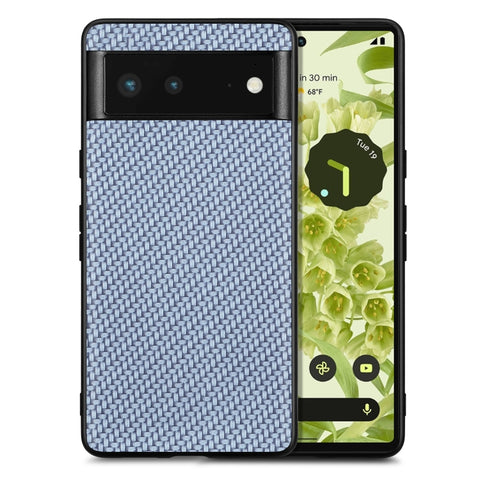 Carbon Fiber Texture Leather Back Cover Phone Case, For Google Pixel 6, For Google Pixel 10 / 10 Pro, For Google Pixel 9 / 9 Pro
