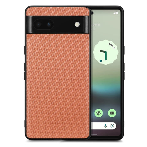 Carbon Fiber Texture Leather Back Cover Phone Case, For Google Pixel 11 Pro XL, For Google Pixel 11, For Google Pixel 11 Pro, For Google Pixel 10 Pro XL, For Google Pixel 9a, For Google Pixel 9 Pro XL, For Google Pixel 7a, For Google Pixel 6a          ...
