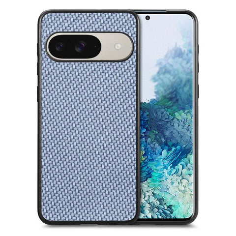 Carbon Fiber Texture Leather Back Cover Phone Case, For Google Pixel 6, For Google Pixel 10 / 10 Pro, For Google Pixel 9 / 9 Pro