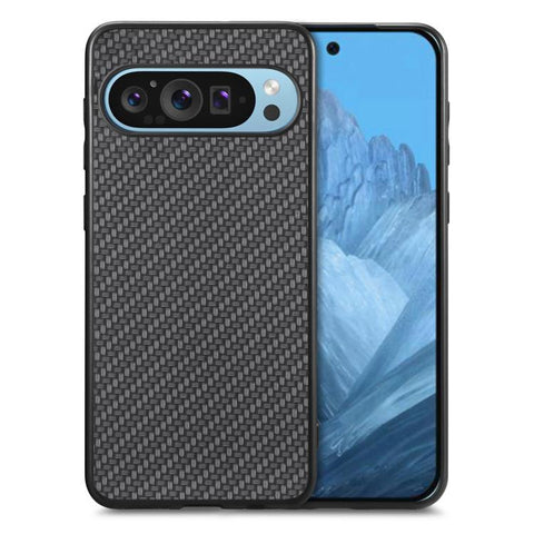 Carbon Fiber Texture Leather Back Cover Phone Case, For Google Pixel 11 Pro XL, For Google Pixel 11, For Google Pixel 11 Pro, For Google Pixel 10 Pro XL, For Google Pixel 9a, For Google Pixel 9 Pro XL, For Google Pixel 7a, For Google Pixel 6a          ...