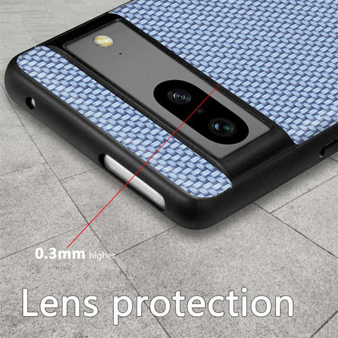 Carbon Fiber Texture Leather Back Cover Phone Case, For Google Pixel 6, For Google Pixel 10 / 10 Pro, For Google Pixel 9 / 9 Pro