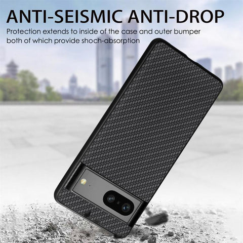 Carbon Fiber Texture Leather Back Cover Phone Case, For Google Pixel 11 Pro XL, For Google Pixel 11, For Google Pixel 11 Pro, For Google Pixel 10 Pro XL, For Google Pixel 9a, For Google Pixel 9 Pro XL, For Google Pixel 7a, For Google Pixel 6a          ...